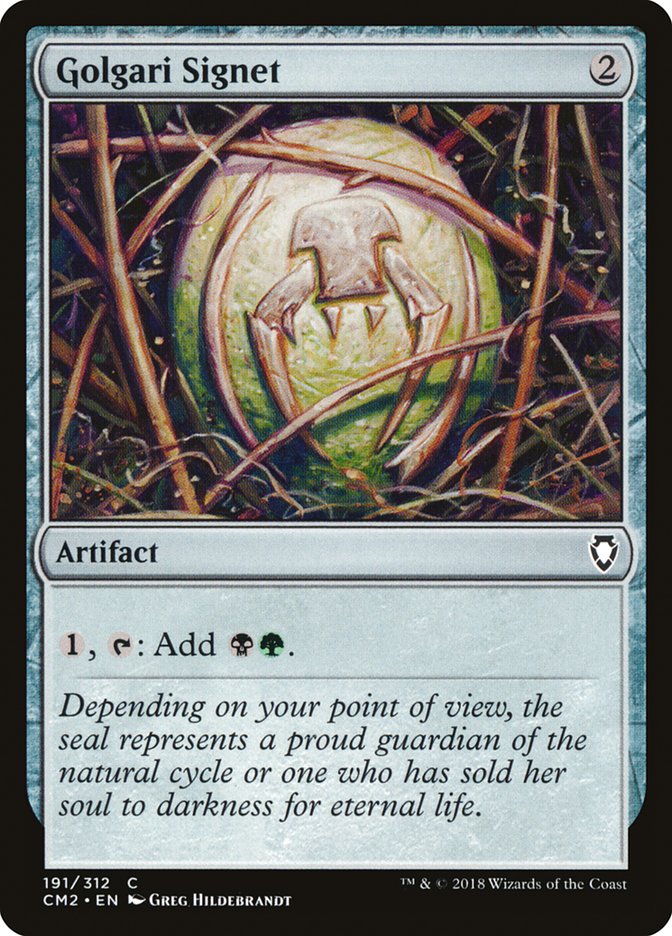 Golgari Signet (191/312) [Commander Anthology Volume II] MTG Single Magic: The Gathering    | Red Claw Gaming