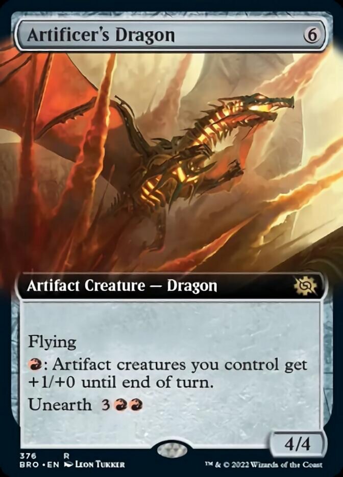 Artificer's Dragon (Extended Art) [The Brothers' War] MTG Single Magic: The Gathering    | Red Claw Gaming
