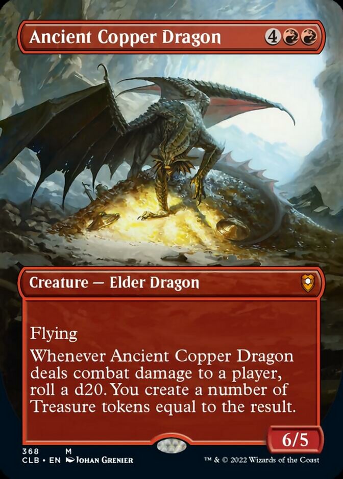Ancient Copper Dragon (Borderless Alternate Art) [Commander Legends: Battle for Baldur's Gate] MTG Single Magic: The Gathering    | Red Claw Gaming