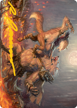 Duel for Dominance Art Card (Gold-Stamped Signature) [Innistrad: Midnight Hunt Art Series] MTG Single Magic: The Gathering    | Red Claw Gaming