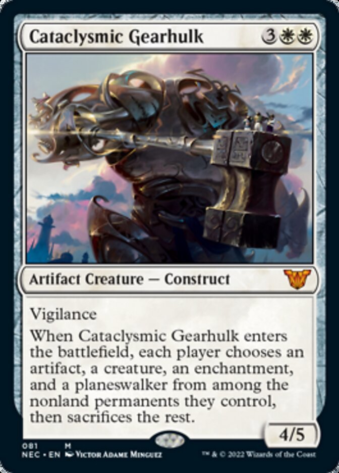 Cataclysmic Gearhulk [Kamigawa: Neon Dynasty Commander] MTG Single Magic: The Gathering    | Red Claw Gaming