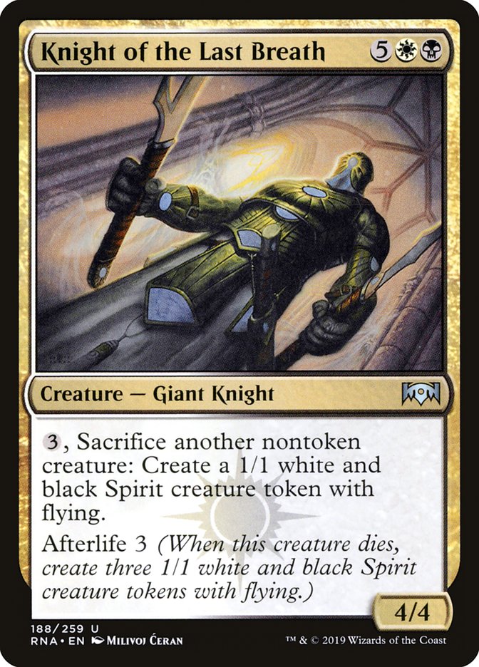 Knight of the Last Breath [Ravnica Allegiance] MTG Single Magic: The Gathering    | Red Claw Gaming