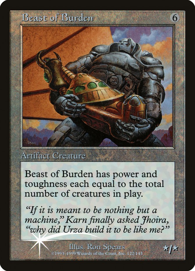 Beast of Burden (Misprinted) [Urza's Legacy Promos] MTG Single Magic: The Gathering    | Red Claw Gaming