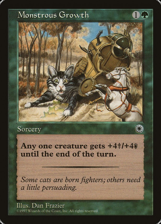 Monstrous Growth (With Flavor Text) [Portal] MTG Single Magic: The Gathering    | Red Claw Gaming