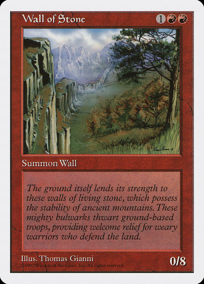 Wall of Stone [Fifth Edition] MTG Single Magic: The Gathering    | Red Claw Gaming