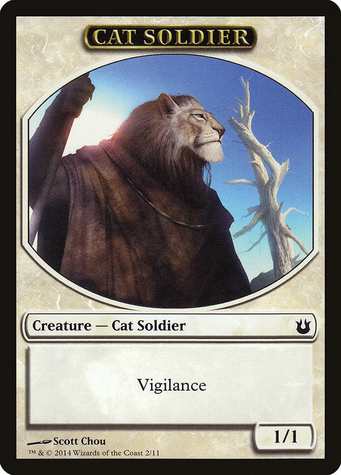 Cat Soldier Token [Born of the Gods Tokens] MTG Single Magic: The Gathering    | Red Claw Gaming