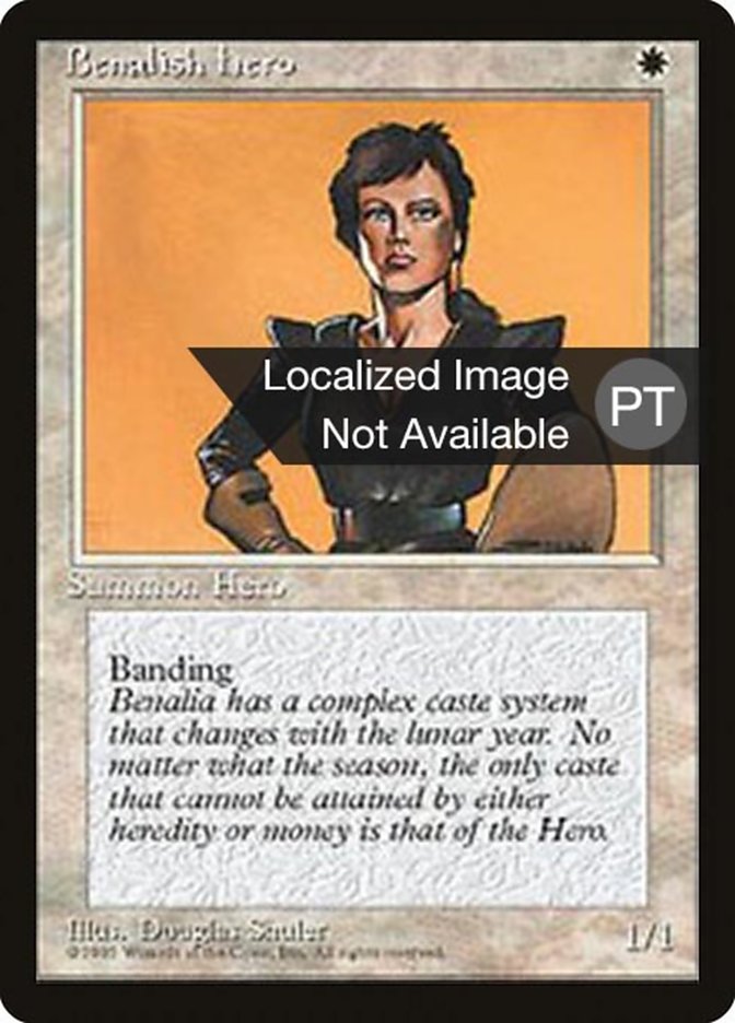 Benalish Hero [Fourth Edition (Foreign Black Border)] MTG Single Magic: The Gathering    | Red Claw Gaming