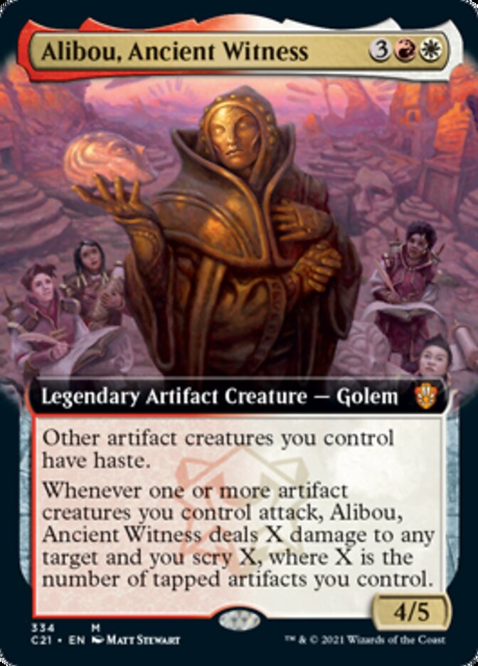 Alibou, Ancient Witness (Extended Art) [Commander 2021] MTG Single Magic: The Gathering    | Red Claw Gaming