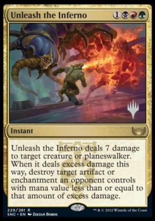 Unleash the Inferno (Promo Pack) [Streets of New Capenna Promos] MTG Single Magic: The Gathering    | Red Claw Gaming