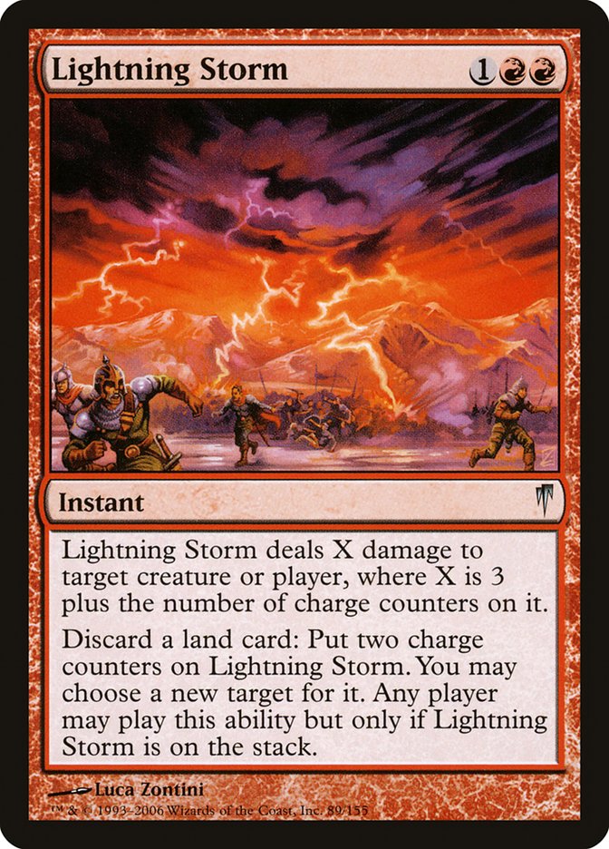 Lightning Storm [Coldsnap] MTG Single Magic: The Gathering    | Red Claw Gaming