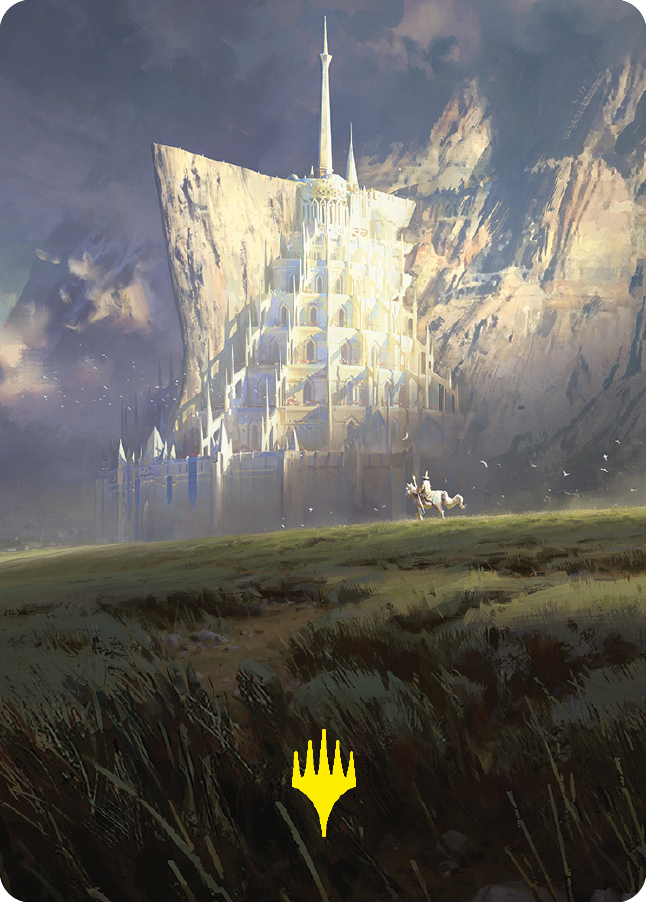 Minas Tirith Art Card (Gold-Stamped Signature) [The Lord of the Rings: Tales of Middle-earth Art Series] MTG Single Magic: The Gathering    | Red Claw Gaming