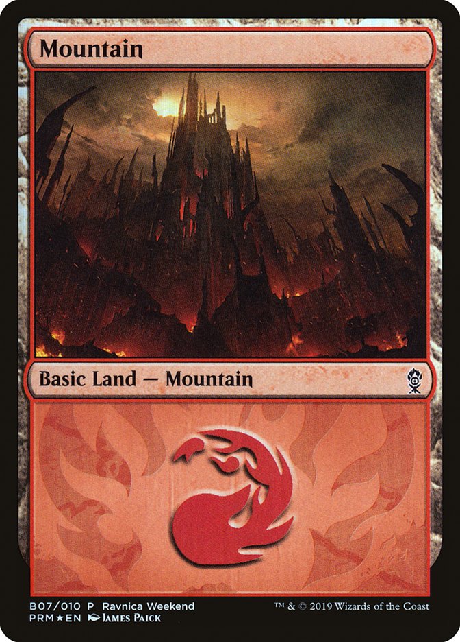 Mountain (B07) [Ravnica Allegiance Guild Kit] MTG Single Magic: The Gathering    | Red Claw Gaming