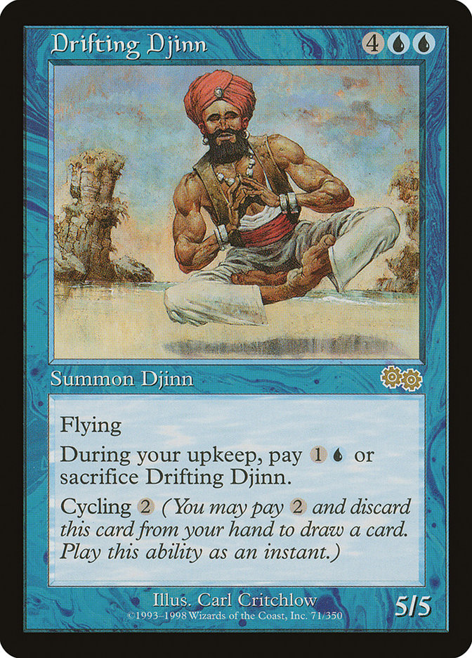 Drifting Djinn [Urza's Saga] MTG Single Magic: The Gathering    | Red Claw Gaming