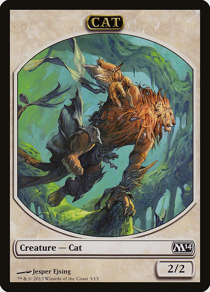 Cat Token [Magic 2014 Tokens] MTG Single Magic: The Gathering    | Red Claw Gaming