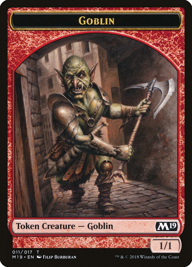 Knight // Goblin Double-Sided Token (Game Night) [Core Set 2019 Tokens] MTG Single Magic: The Gathering    | Red Claw Gaming