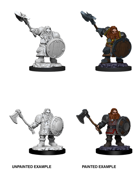 D&D Nolzur's Marvelous Miniatures: Dwarf Fighter Minatures Wizkids Games    | Red Claw Gaming