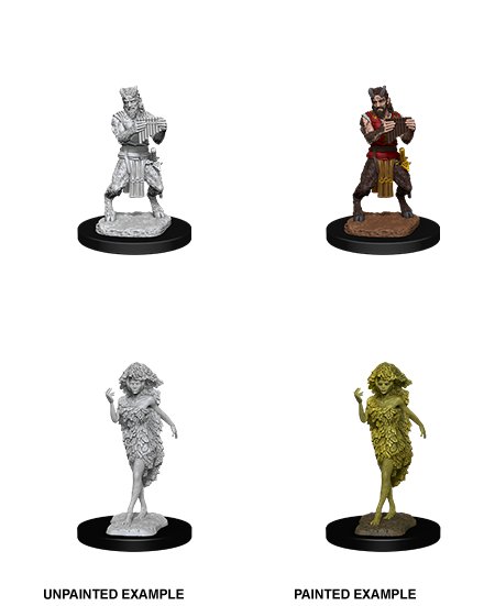 D&D Nolzur's Marvelous Miniatures: Satyr & Dryad Minatures Wizkids Games    | Red Claw Gaming
