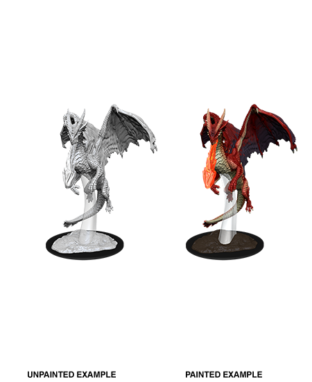 D&D Nolzur's Marvelous Miniatures: Young Red Dragon Minatures Wizkids Games    | Red Claw Gaming