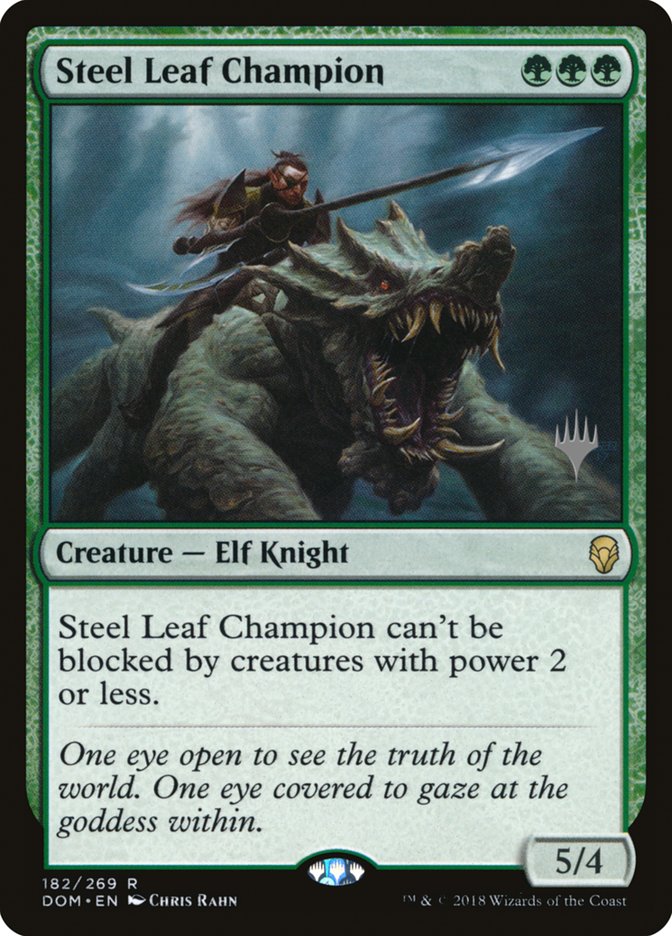 Steel Leaf Champion (Promo Pack) [Dominaria Promos] MTG Single Magic: The Gathering    | Red Claw Gaming