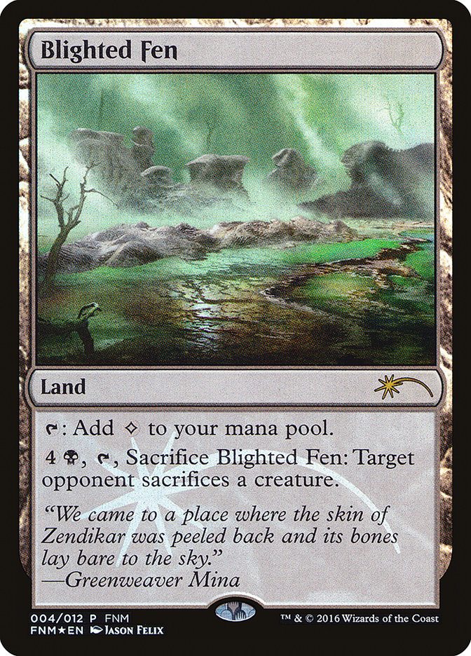Blighted Fen [Friday Night Magic 2016] MTG Single Magic: The Gathering    | Red Claw Gaming