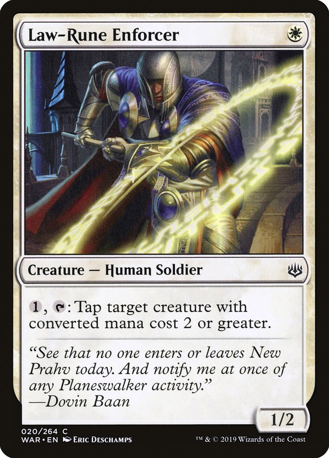 Law-Rune Enforcer [War of the Spark] MTG Single Magic: The Gathering    | Red Claw Gaming