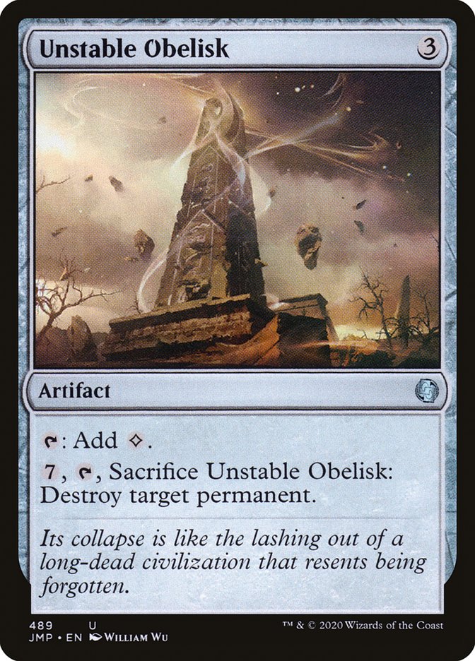 Unstable Obelisk [Jumpstart] MTG Single Magic: The Gathering    | Red Claw Gaming