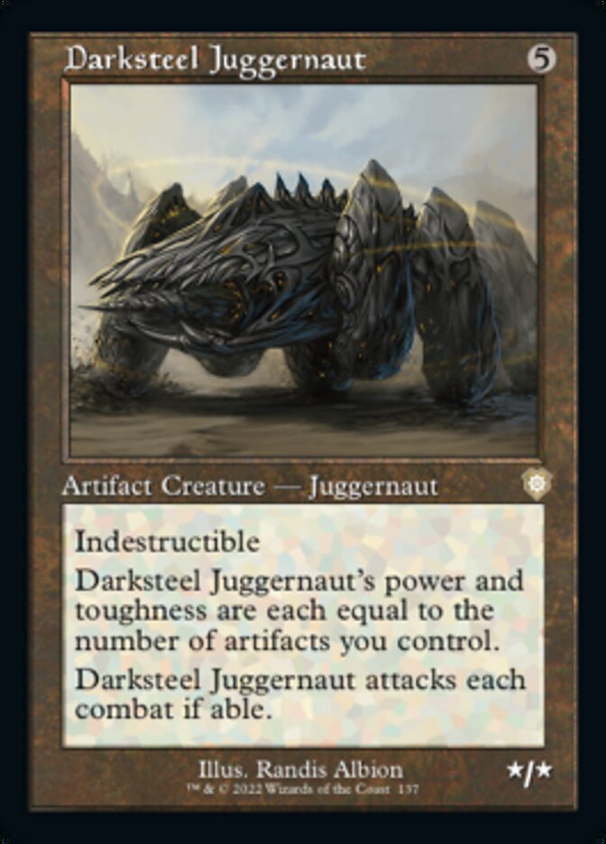Darksteel Juggernaut (Retro) [The Brothers' War Commander] MTG Single Magic: The Gathering    | Red Claw Gaming