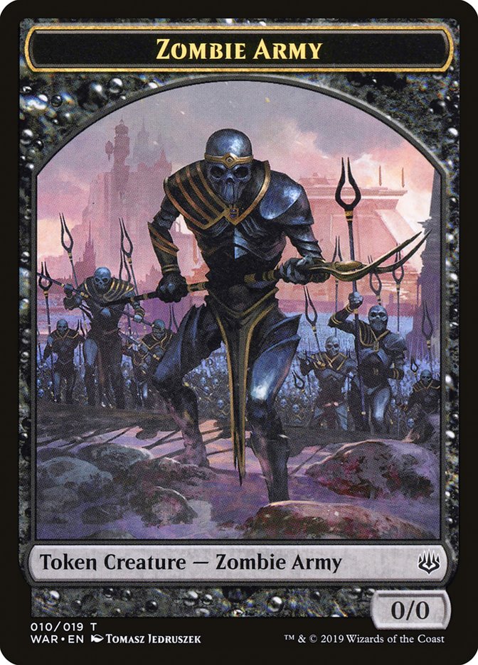 Zombie Army Token (010/019) [War of the Spark Tokens] MTG Single Magic: The Gathering    | Red Claw Gaming