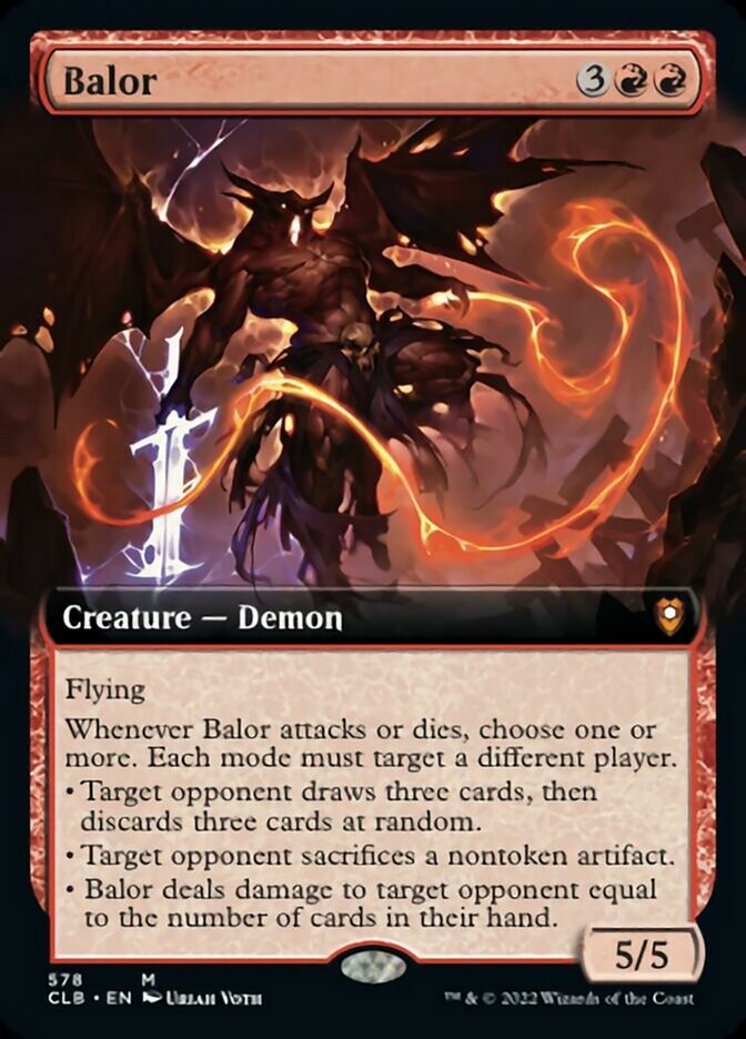 Balor (Extended Art) [Commander Legends: Battle for Baldur's Gate] MTG Single Magic: The Gathering    | Red Claw Gaming