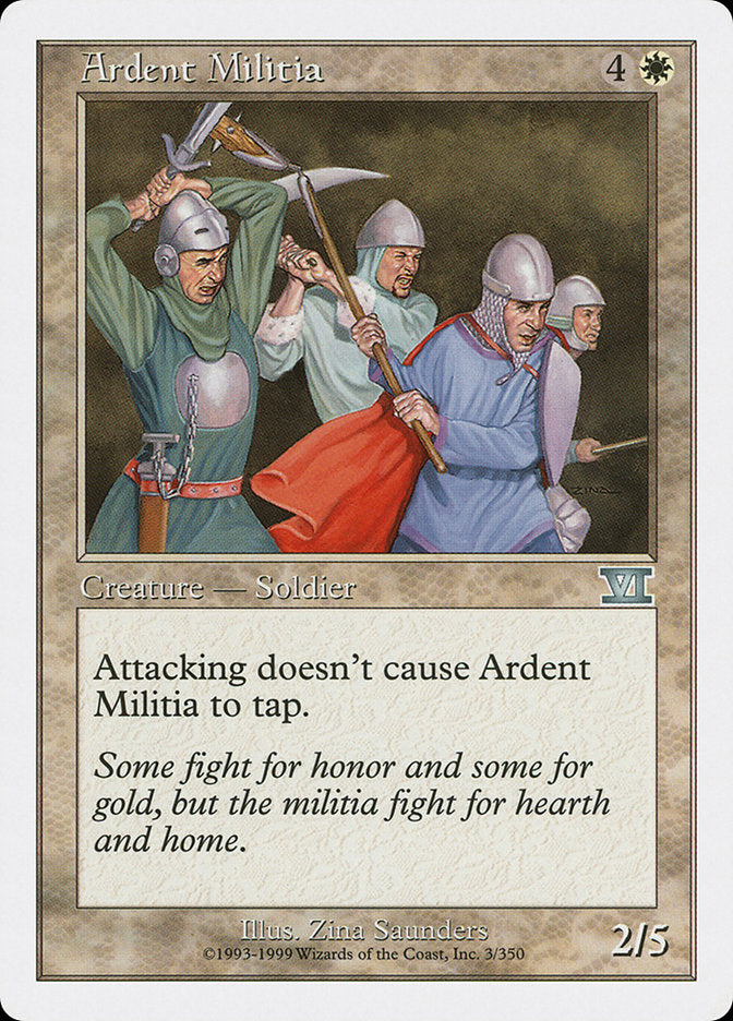 Ardent Militia [Classic Sixth Edition] MTG Single Magic: The Gathering    | Red Claw Gaming