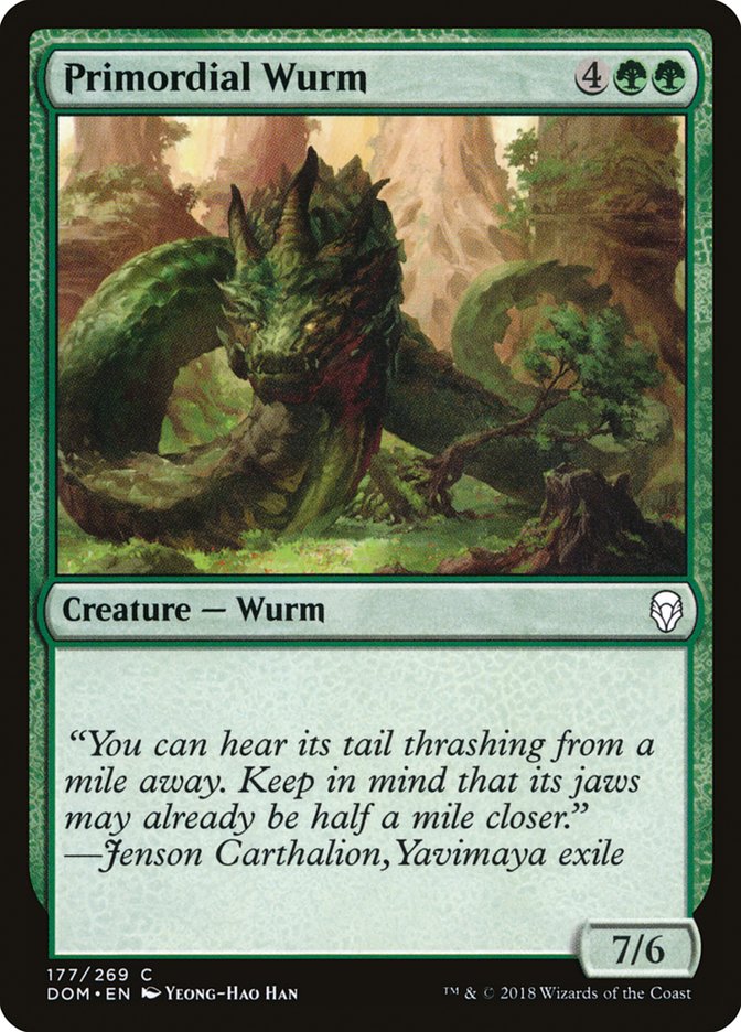 Primordial Wurm [Dominaria] MTG Single Magic: The Gathering    | Red Claw Gaming