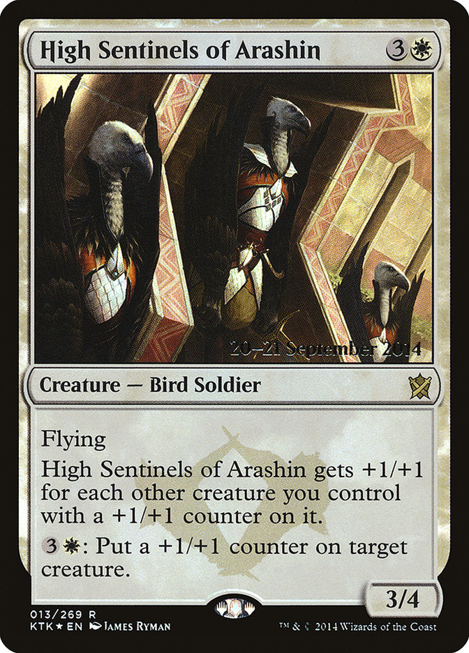 High Sentinels of Arashin [Khans of Tarkir Prerelease Promos] MTG Single Magic: The Gathering    | Red Claw Gaming