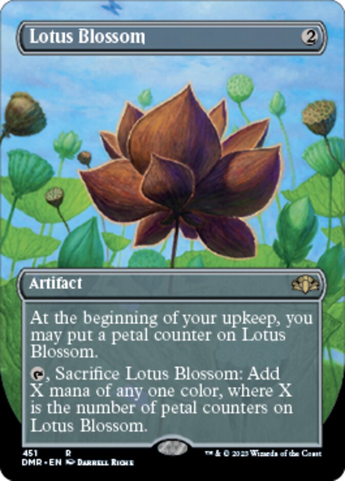Lotus Blossom (Borderless Alternate Art) [Dominaria Remastered] MTG Single Magic: The Gathering    | Red Claw Gaming