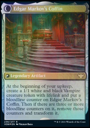Edgar, Charmed Groom // Edgar Markov's Coffin [Innistrad: Crimson Vow Prerelease Promos] MTG Single Magic: The Gathering    | Red Claw Gaming