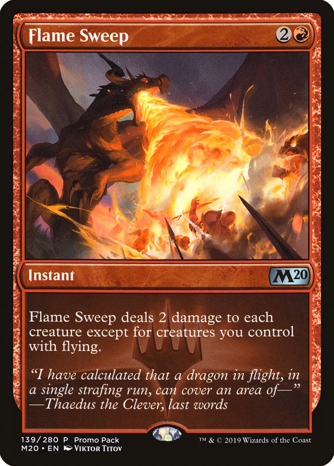 Flame Sweep (Promo Pack) [Core Set 2020 Promos] MTG Single Magic: The Gathering    | Red Claw Gaming