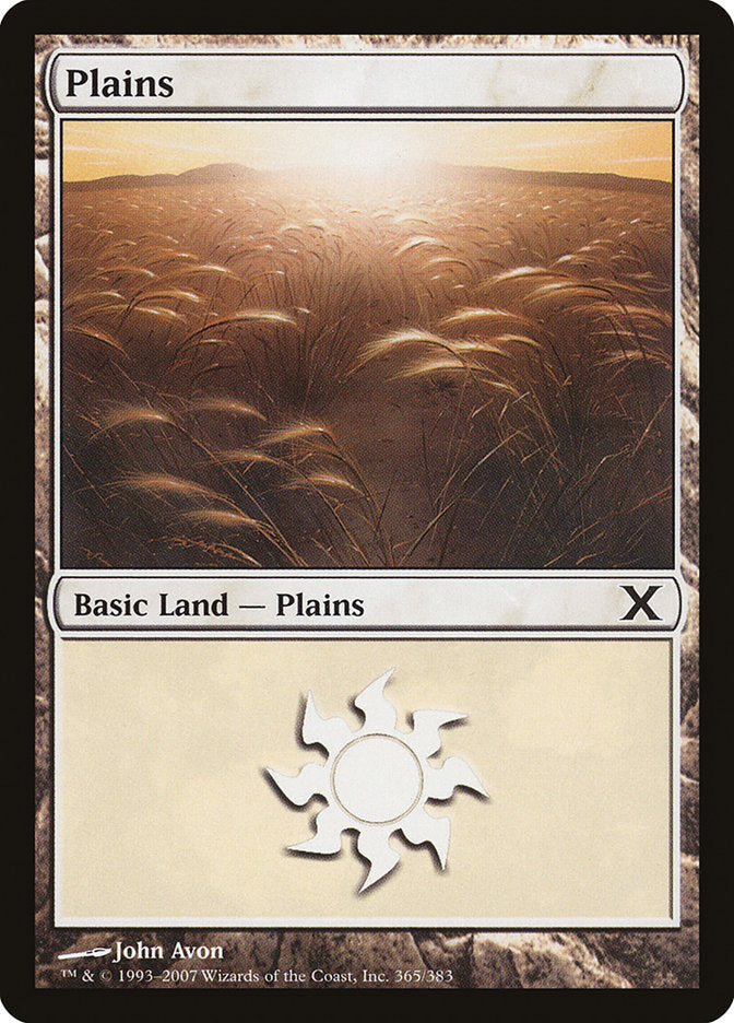 Plains (365) [Tenth Edition] MTG Single Magic: The Gathering    | Red Claw Gaming