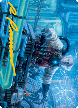 Ludevic, Necrogenius Art Card (Gold-Stamped Signature) [Innistrad: Midnight Hunt Art Series] MTG Single Magic: The Gathering    | Red Claw Gaming