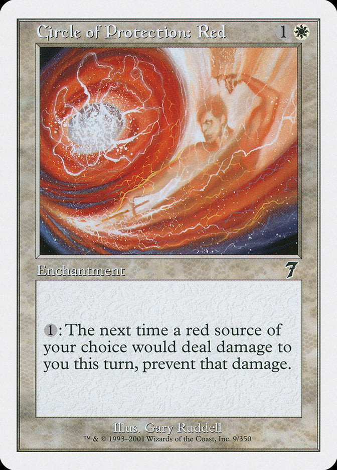 Circle of Protection: Red [Seventh Edition] MTG Single Magic: The Gathering    | Red Claw Gaming
