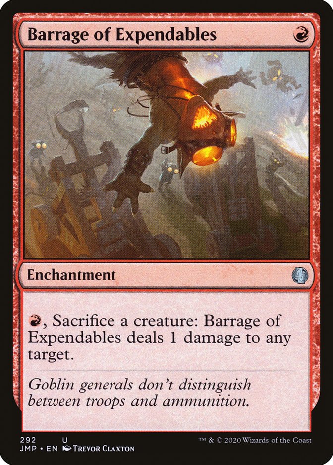 Barrage of Expendables [Jumpstart] MTG Single Magic: The Gathering    | Red Claw Gaming