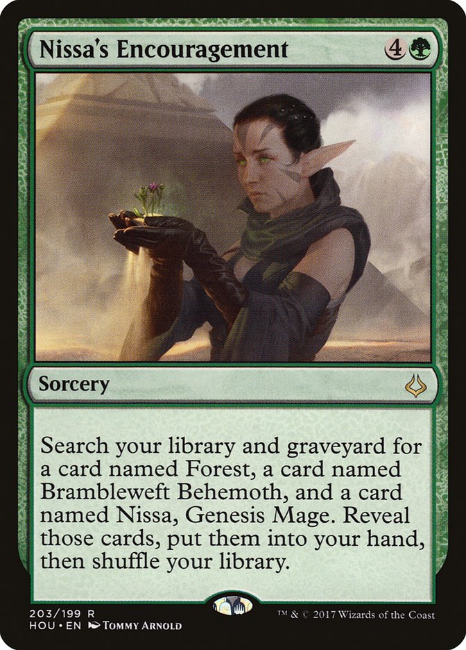 Nissa's Encouragement [Hour of Devastation] MTG Single Magic: The Gathering    | Red Claw Gaming