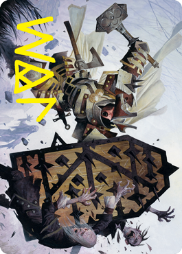 Estwald Shieldbasher Art Card (Gold-Stamped Signature) [Innistrad: Crimson Vow Art Series] MTG Single Magic: The Gathering    | Red Claw Gaming