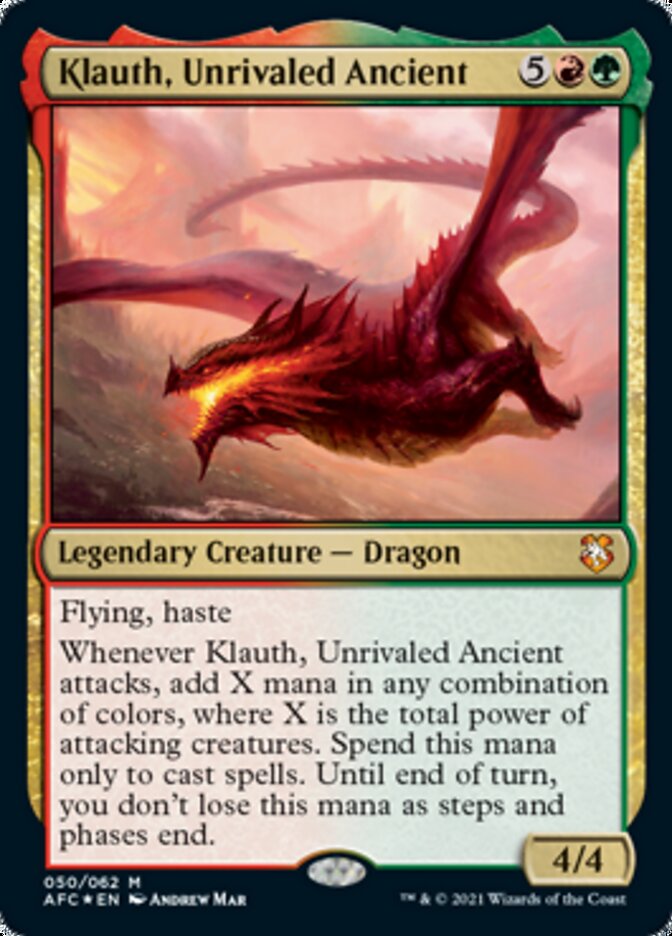Klauth, Unrivaled Ancient [Dungeons & Dragons: Adventures in the Forgotten Realms Commander] MTG Single Magic: The Gathering    | Red Claw Gaming