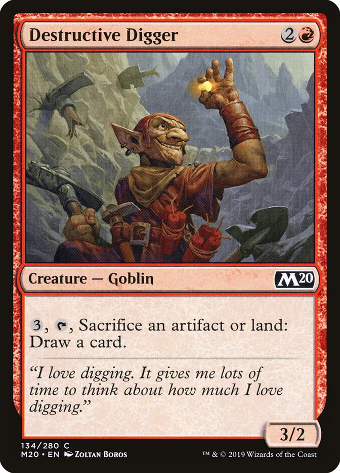 Destructive Digger [Core Set 2020] MTG Single Magic: The Gathering    | Red Claw Gaming