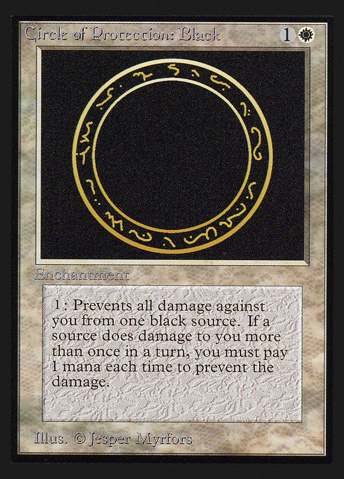Circle of Protection: Black [Collectors' Edition] MTG Single Magic: The Gathering    | Red Claw Gaming