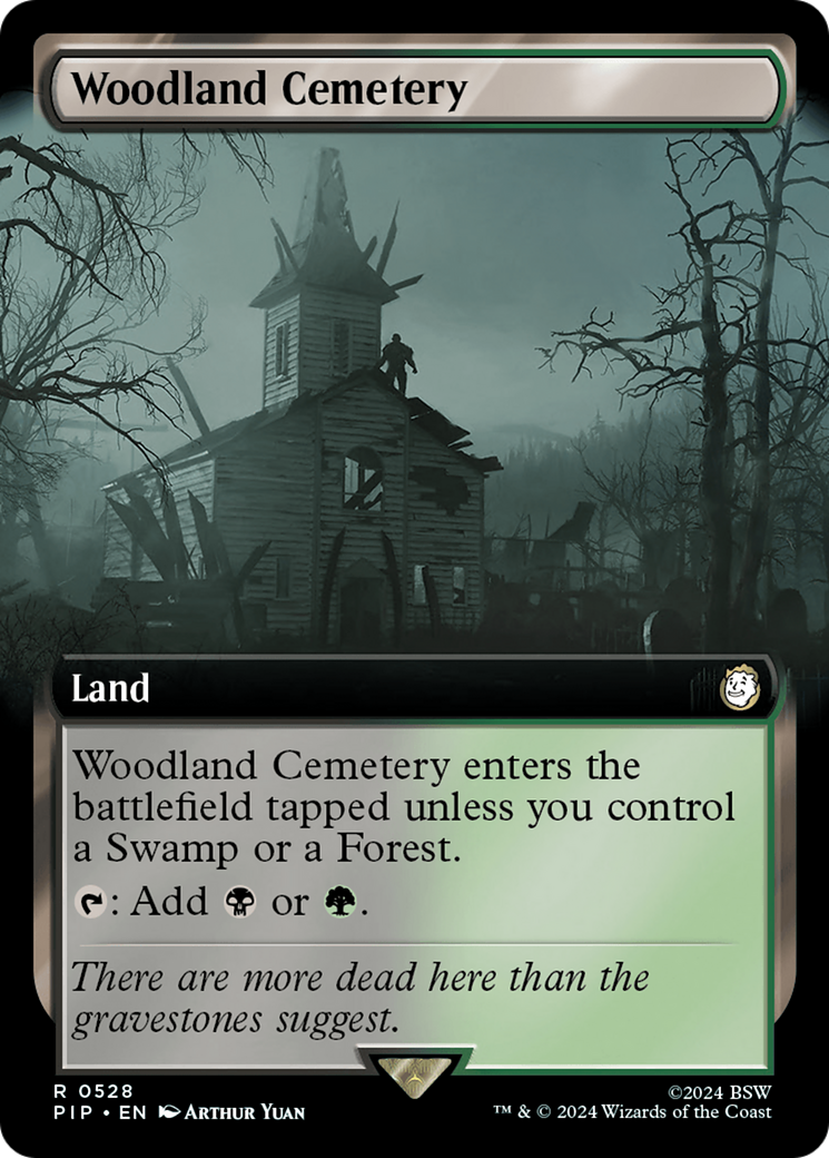 Woodland Cemetery (Extended Art) [Fallout] MTG Single Magic: The Gathering    | Red Claw Gaming