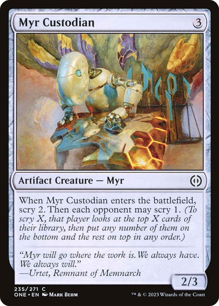 Myr Custodian [Phyrexia: All Will Be One] MTG Single Magic: The Gathering    | Red Claw Gaming