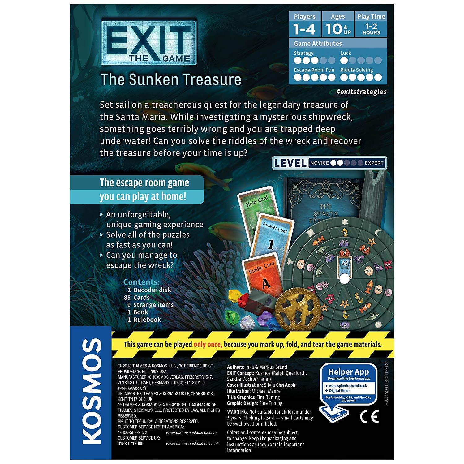 Exit: The Game – The Sunken Treasure Board Games Kosmos    | Red Claw Gaming