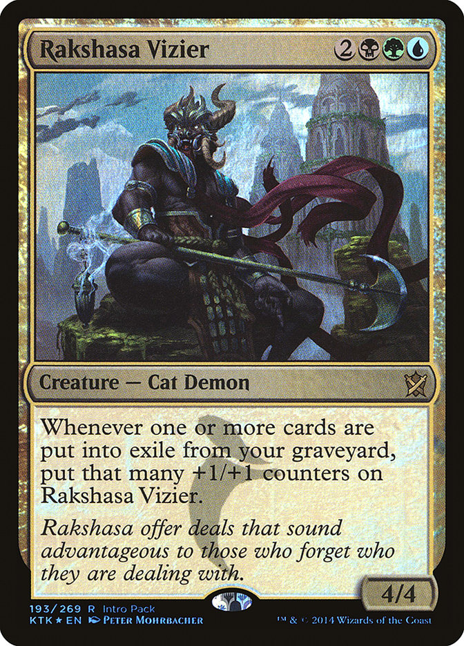 Rakshasa Vizier (Intro Pack) [Khans of Tarkir Promos] MTG Single Magic: The Gathering    | Red Claw Gaming