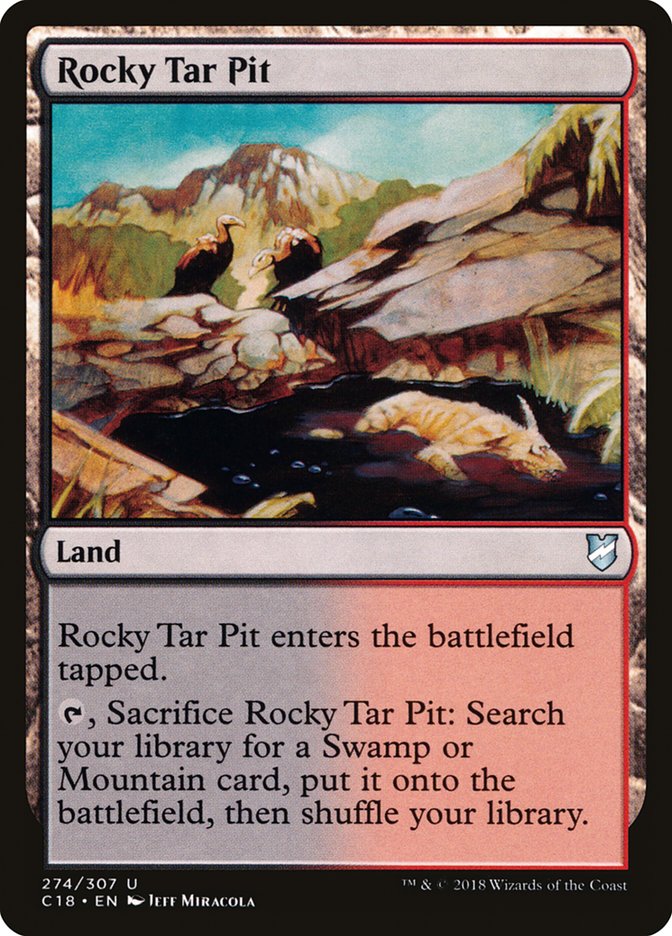 Rocky Tar Pit [Commander 2018] MTG Single Magic: The Gathering    | Red Claw Gaming