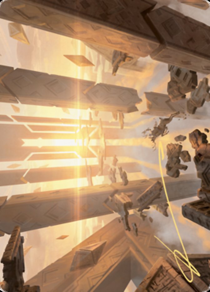 Skyclave Basilica Art Card (Gold-Stamped Signature) [Zendikar Rising Art Series] MTG Single Magic: The Gathering    | Red Claw Gaming